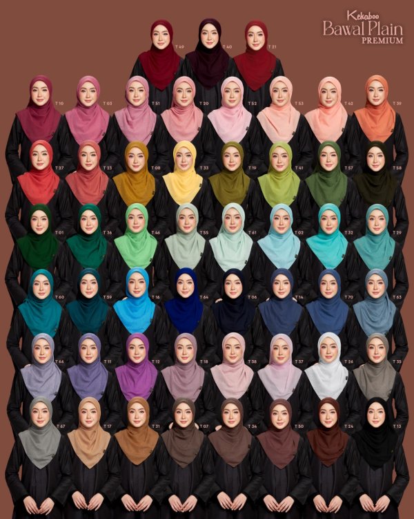 KEKABOO Bawal Plain Premium B45 Ke-2